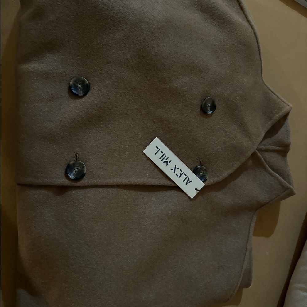 Alex Mill Camel Sophia Double-Breasted Wool Coat size M - Picture 7 of 7